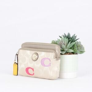 Coach Beige and Pink Wallet